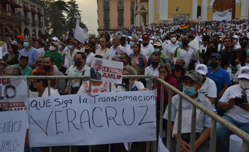 Así lució la mega concentración para Que Siga AMLO  en la la Plaza Lerdo.