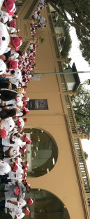 Por diversos puntos de la concentración, se vieron algunos clones. 