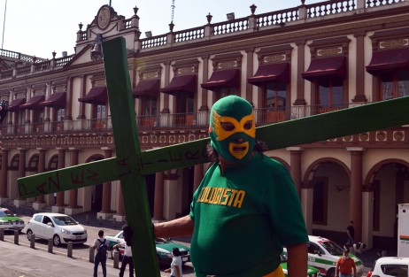 El Ecologista Universal inició el vía crucis, y este año el tema es denunciar la operación de las empresas mineras en los territorios de los municipios de Actopan y Alto Lucero.