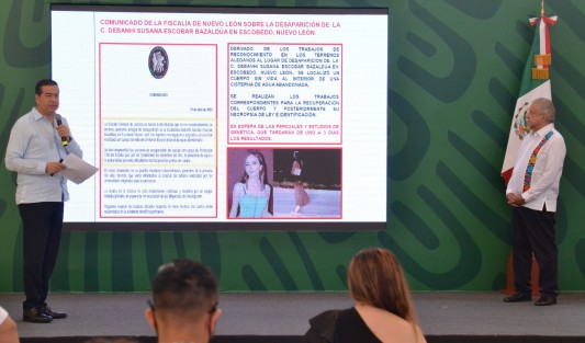 El Presidente Andrés Manuel López Obrador, dijo que la Federación, apoyará, si se les requiere, en las investigaciones sobre la desaparición y asesinato de Debanhi Escobar, mismo que por ahora está a cargo del Gobierno de Nuevo León. Foto:
