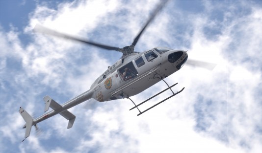 Un helicóptero de Seguridad Pública sobrevoló por varias zonas de la ciudad de Xalapa entre estás en centro de la capital al aparecer  en vigilancia de rutina.