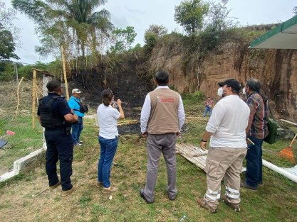 Al  lugar acudió el Alcalde, Salvador Murrieta Moreno, para verificar personalmente la magnitud del incendio y el grado de afectación, donde por suerte solo fue la quema de pastizal y no hubo daños mayores.
