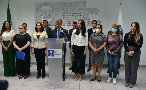 En conferencia del Partido Acción Nacional criticaron la colocación de espectaculares en carreteras del Estado, a favor de la senadora con licencia, Rocío Nahle, y la lucha interna de MORENA, con destapes de cara a comicios de 2024, cuando no se han resuelto temas como la inseguridad, y otros en Veracruz.