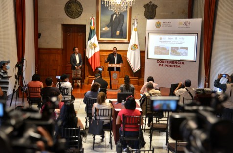 El Gobernador  Cuitláhuac García Jiménez, en compañía del titular de la PMA, Sergio Rodríguez Cortés, informó sobre acciones de remediación de diversos afluentes y cuerpos de agua. 