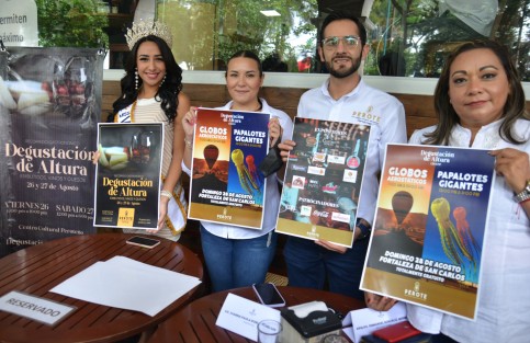 Autoridades municipales de Perote y Miss Turismo Latino 2022, invitaron el evento gastronómico <em>Degustación de Altura</em> que se efectuará en ese municipio del 26 al 28 de agosto, en el que además habrá globos aerostáticos y papalotes gigantes