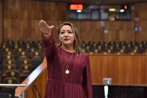 Ante la licencia concedida a la diputada por el Distrito IV, con cabecera en Álamo Temapache, Elizabeth Cervantes de la Cruz, la presidenta de la Mesa Directiva de la LXVI Legislatura, diputada Cecilia Guevara, tomó la protesta de ley a la ciudadana Elisa Mohedano Orellán para ocupar el cargo y atender las tareas legislativas y de representación de ese distrito.