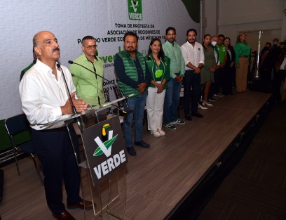 El regidor Daniel Fernández Carrión rindió protesta como Presidente de la Asociación de Regidores del PVEM en el Estado. Asistieron Javier Herrera Borunda, el alcalde Ricardo Ahued, la dirigente estatal Eleaney Sesma, diputados locales y federales así como alcaldes en el estado del partido verde. (Fotos:RIGOBERTO SUÁREZ)