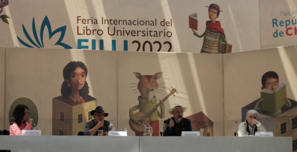 Como parte de la FILU 2022, este domingo se realizó el Encuentro de Moneros, con la participación de Rapé, Hernández y El Fisgón, con la moderación de Tere Chaires. 