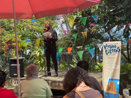 Sumando a su trabajo de difusión de la cultura en Xalapa, Karla Rocher participó en  el Árbol de la palabra, Taller creativo con la lectura, con la lectura de cuentos. 
