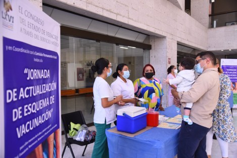 La Comisión Permanente de Salud y Asistencia de la LXVI Legislatura del Estado, en coordinación con el Servicio Médico, realizaron la jornada de actualización del esquema de vacunación para niñas y niños menores de seis años.
