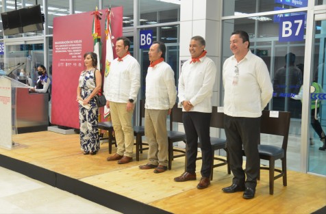 El gobernador Cuitláhuac Jiménez García inauguró los vuelos ruta Aeropuerto Internacional Felipe Ángeles al Aeropuerto Internacional General Heriberto Jara corona, AIFA-VER.