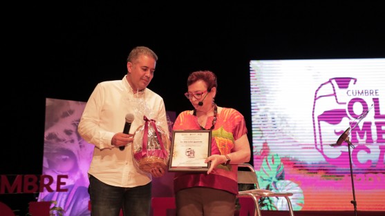 Al entregar un reconocimiento a Izquierdo y de la Cueva, el titular de la SECTUR, Iván Francisco Martínez Olvera, destacó el esfuerzo por acercar la Academia a la población y que más allá de ser un encuentro de profesionales sea entre las infancias y juventudes, dada la importancia de sembrar esa oportunidad del saber y que poco a poco haya no cinco, seis o siete ponentes, sino 100, 200 o 300 grandes investigadores.