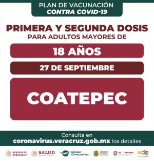 Este 27 y 28 de septiembre iniciará en algunos municipios la aplicación de vacuna Cansino contra COVID-19 para la población mayor de 18 años que desee recibir alguna dosis de refuerzo o personas que no se han vacunado. 