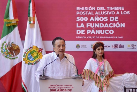 Como parte del próximo aniversario, el mandatario acompañó la develación del mural y cancelación del timbre postal alusivos a su conformación el 26 de diciembre de 1522. 