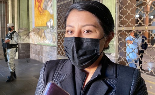 Custodiada por elementos de la Guardia Nacional, la alcaldesa de Sayula de Alemán, Lorena Sánchez Vargas, llegó a Palacio de Gobierno para entrevistarse con el gobernador Cuitláhuac García Jiménez. 