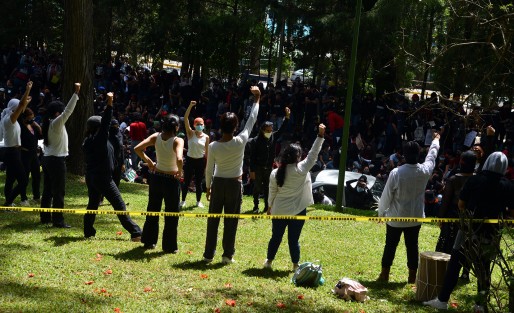 Estudiantes de Área de Humanidades y otras Facultades de la Universidad Veracruzana marcharon desde la Unidad Académica de Humanidades hasta Rectoría para exigir  a las autoridades académicas no encubrir acosadores sexuales; y exigieron sean investigados cada uno de los casos que han sido denunciados de manera pública en los tendederos. 