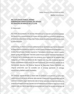 El Gobernador Cuitláhuac García informó la renuncia del Lic. Hugo Gutiérrez Maldonado, al cargo que ocupó desde el inicio de esta administración. Por él hablan los resultados, la entrega a la encomienda y su lealtad al proyecto de transformación, expresó