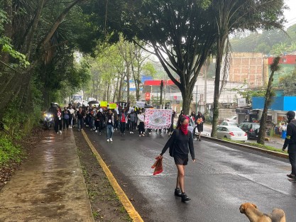 La mañana de  este miércoles, estudiantes de la Facultad de Psicología de la Universidad Veracruzana marcharon hasta Rectoría para exigir la renuncia de la directora Lizette Teresa Figueroa Vázquez, entre otras cosas por dejar pasar la violencia de género al llevar mal el procedimiento y el protocolo como marca el estatus del 2008.