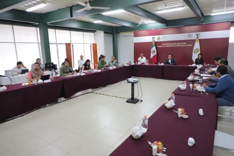 Este miércoles la  Mesa de Coordinación para la Construcción de la Paz se llevó a cabo en las instalaciones de la Fuerza Civil.