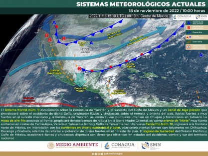 En el estado de Veracruz hoy y mañana sábado las lluvias continuarán concentrándose especialmente en el extremo sur. El domingo y lunes se espera aumente el potencial de precipitaciones con valores máximos de 30 a 50 mm principalmente en las zonas norte y sur.