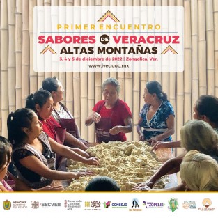  Del 3 al 5 de diciembre, se realizará el primer Encuentro de Cocineras Tradicionales <em>Sabores de Veracruz</em> en Zongolica para promover la práctica y preservación de los saberes gastronómicos de la región Altas Montañas; organizado por el Instituto Veracruzano de la Cultura (IVEC).

