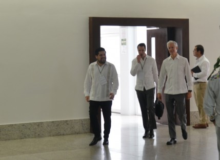 Gobernadores de 22 estados de la República Mexicana participaron en la 48 Sesión Ordinaria del Consejo Nacional de Seguridad Pública, desde las instalaciones del Heroico Colegio Naval, en Antón Lizardo, municipio de Alvarado.