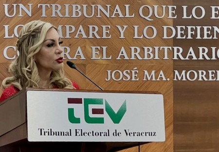 La Dra. Tania Celina Vásquez Muñoz fue designada como magistrada Presidenta del Tribunal Electoral del Estado de Veracruz por un periodo de dos años. En su mensaje, la magistrada resaltó que por vez primera los organismos electorales son presididos por una mujer al tiempo que ofreció actuar institucionalmente, con dignidad y apego a derecho. 