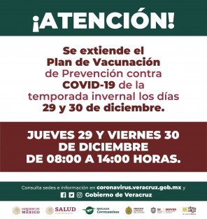 Debido al éxito obtenido, la Secretaría de Salud amplió la campaña de vacunación y refuerzo contra COVID-19. 