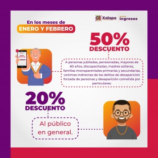 A partir de este lunes 2 de enero, iniciará la Campaña masiva de pago del Predial 2023, mediante la cual adultos mayores y sectores vulnerables obtendrán un descuento de 50 por ciento en el pago de sus contribuciones durante enero, mientras que la población en general, 20 por ciento.