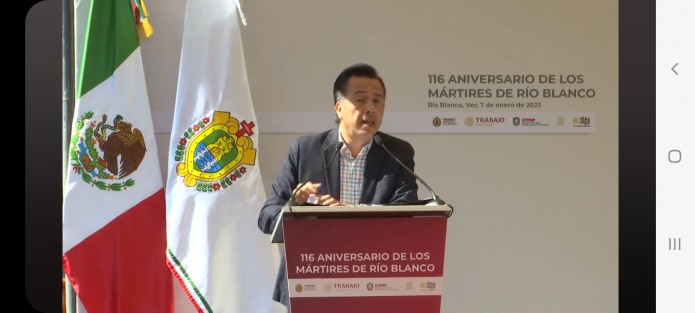 Con la presencia de la Secretaria del Trabajo a nivel federal, Luisa Alcalde Luján, el Gobernador Cuitláhuac García encabezó la ceremonia por el 116 Aniversario de los Mártires de Río Blanco. 