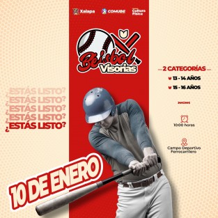 El H. Ayuntamiento de Xalapa, a través de la Dirección de Cultura Física (Comude) y la Asociación Estatal de Béisbol invitan a participar a los adolescentes en la visoría regional de beisbol rumbo a los Juegos Nacionales CONADE 2023 en las categorías: Pre junior 13-14 años, y Junior 15-16