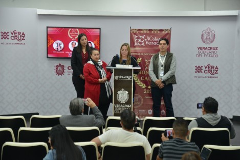 Directivos del Colegio de Veracruz (COLVER) realizaron una conferencia de prensa sobre entrega de Doctorados Honoris Causa  que será en los próximos días. 