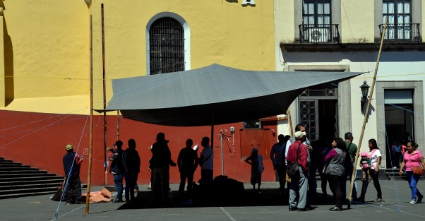 Integrantes del Frente Nacional de Liberación Social (FNLS) montaron un campamento en la Plaza Lerdo en Xalapa, para solicitar la liberación de Higinio Bustos Navarro, asegurando que es un preso político de la actual administración. 