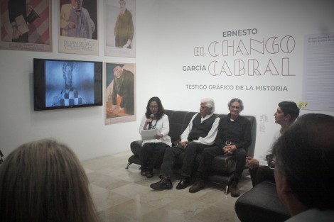 La inauguración consistió en la proyección de un  documental sobre su trayectoria y un conversatorio con los hijos del artista y Gloria Maldonado Ansó, curadora de la exposición.