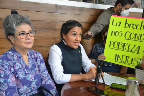 Integrantes del Barzón de Resistencia Civil del Estado de Veracruz demandaron reducir la brecha de ingresos entre hombres y mujeres, que condena la economía familiar al endeudamiento y el rezago. 
