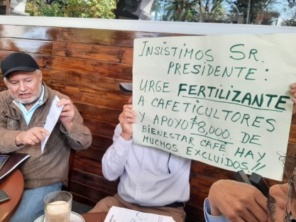 Además piden se incremente el monto de los apoyos y que se les contemple también en los apoyos de fertilizantes. 