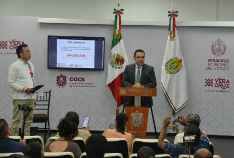 El gobernador Cuitláhuac García y el secretario de Finanzas, José Luis Lima, anunciaron que 342 millones de pesos del Fondo de Estabilización de los Ingresos de las Entidades Federativas se repartirán entre los 212 municipios de la entidad.
