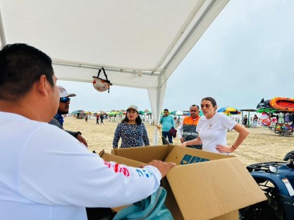 Durante este sábado las fuerzas de tarea coordinadas por Protección Civil continuaron vigilando lugares turísticos del estado y proporcionando información, así como atención a visitantes. 