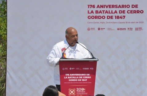 En el discurso oficial, el secretario de Gobierno, Eric Patrocinio Cisneros Burgos, reiteró que Veracruz ha estado presente en la historia de México siempre con ideales de libertad y contra la esclavitud, siendo sede de grandes acuerdos como los Tratados de Córdoba, los Tratados de la Soledad y las Leyes de Reforma, y cuna del Heroico Colegio Militar y la Heroica Escuela Naval. 