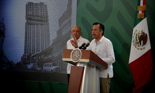 Anuncia el gobernador Cuitláhuac García Jiménez denuncia contra contra el juez federal José Arquímedes Gregorio Loranca Luna porque ha actuado de manera indebida en caso de Torre Centro. Es el mismo que hace unos días ordenó la liberación de padres del presunto feminicida Marlon N. 