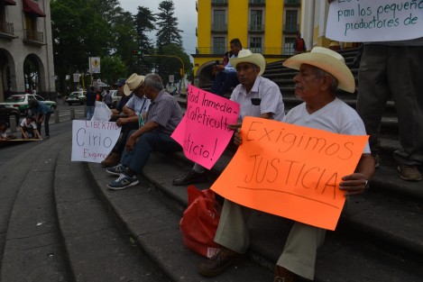 Cafetaleros y ambientalistas salieron en defensa de la ex alcaldesa de Ixhuatlán del Café, Viridiana N, y compañeros detenidos por el incendio provocado en la empresa AMSA, en enero de 2022. 

