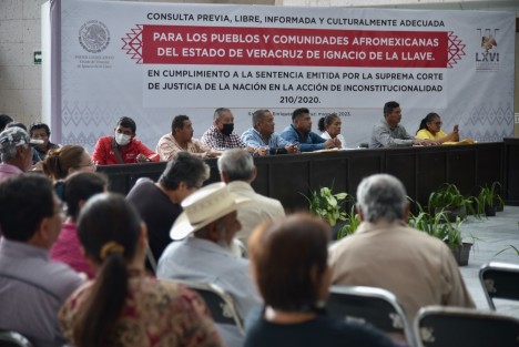 El Congreso del Estado de Veracruz realizó los foros de consulta pública previa, libre, informada y culturalmente adecuada con autoridades de 68 comunidades de pueblos afromexicanos, como parte del cumplimiento con las sentencias de la Suprema Corte de Justicia de la Nación (SCJN), en relación con las acciones de inconstitucionalidad 210/2020 y 241/2020 y sus acumuladas.