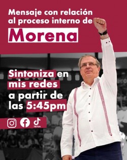 En un mensaje a través de sus cuentas de redes sociales, el canciller Marcelo Ebrard anunció que presentará su renuncia el próximo 12 de junio. 