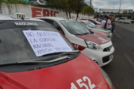 Exigieron la desaparición de la Guardia Nacional, o que les sea llamada la atención para evitar conflictos entre los trabajadores del volante y los elementos de seguridad.

