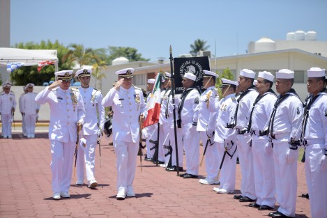 En las instalaciones de la división naval, el Almirante Julio César Pescina Ávila recibió el cargo de comandante del Alto Mando por parte del Vicealmirante Fernando Rodríguez Cuevas; el acto fue presidido por el comandante de la Tercera Región Naval y representante del Alto Mando de la Secretaría de Marina?Armada de México, Almirante Raúl Pérez Vázquez, quien tomó protesta de ley.