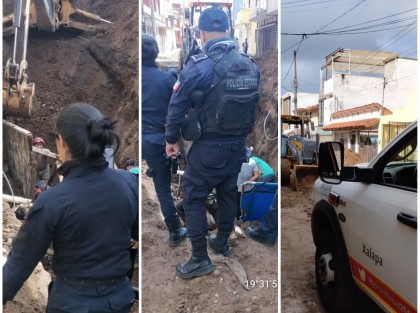 Tres trabajadores fueron sepultados por un alud de tierra mientras laboraban en la obra de drenaje en la calle Faisán, fraccionamiento Jardines de Bambú. Afortunadamente fueron auxiliados a tiempo por otros trabajadores y grupos de emergencias, siendo trasladados a un hospital para su atención. 