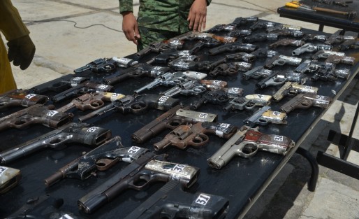 En las instalaciones del 63/o Batallón de Infantería la Secretaría de la Defensa Nacional inutilizó de 116 armas, 98 cargadores y mil 741 cartuchos.