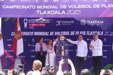 La capital veracruzana fue sede de la segunda parada del Trophy Tour, un recorrido para promocionar en ocho estados de la República, el Campeonato Mundial de Voleibol de Playa Tlaxcala 2023, a realizarse del 5 al 15 de octubre.