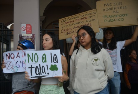 Un grupo de personas que se oponen al retiro de árboles en la avenida Lázaro Cárdenas de Xalapa, por construcción de un puente para agilizar el tráfico en la salida hacia Veracruz se manifestaron este lunes. Argumentan que hay más soluciones que resolverán el problema de tráfico en la zona.
