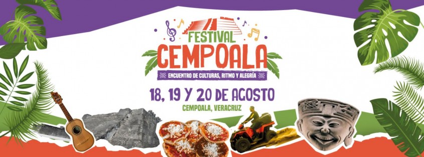  Para relanzar la Zona Arqueológica de Cempoala como destino turístico, del 18 al 20 de agosto el Gobierno de Veracruz realizará por primera vez el Festival Cempoala Encuentro de culturas, ritmo y alegría. 